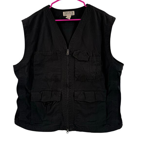DULUTH TRADING COMPANY Vest Size Extra Large Pockets Black Men's Utility Mesh - Picture 1 of 11